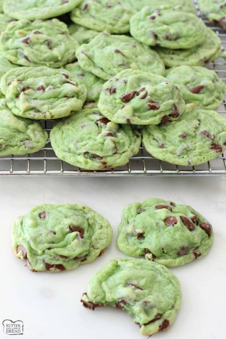 Mint Chocolate Pudding Cookies - Butter With A Side of Bread