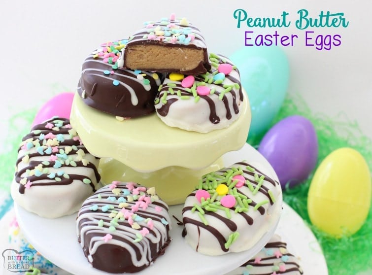 Peanut Butter Easter Eggs are simple to create and the chocolate peanut butter combination make the perfect soft and sweet filling! Plus, they are adorable!