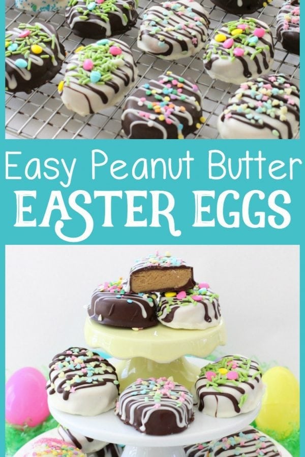 Easy recipe for Peanut Butter Easter Eggs with a soft, sweet filling! Simple to make and super cute, festive homemade treat. Watch the video to see how they're made!