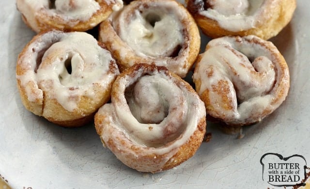 Mini 15-Minute Cinnamon Rolls are so much quicker (and cuter!) than traditional from-scratch cinnamon rolls, and they are delicious too! 