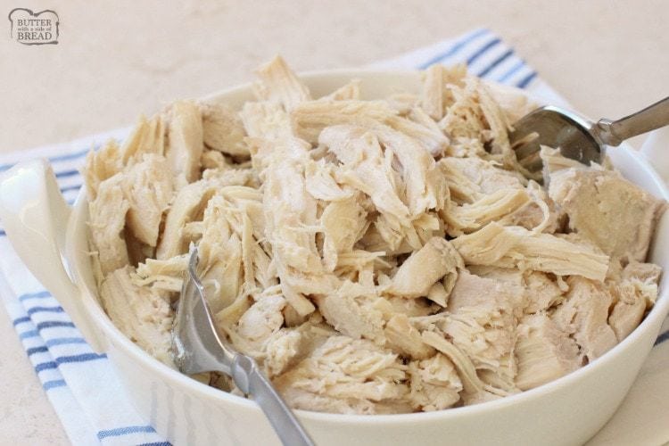 How to make the best shredded chicken - Easy method by Butter With A Side of Bread