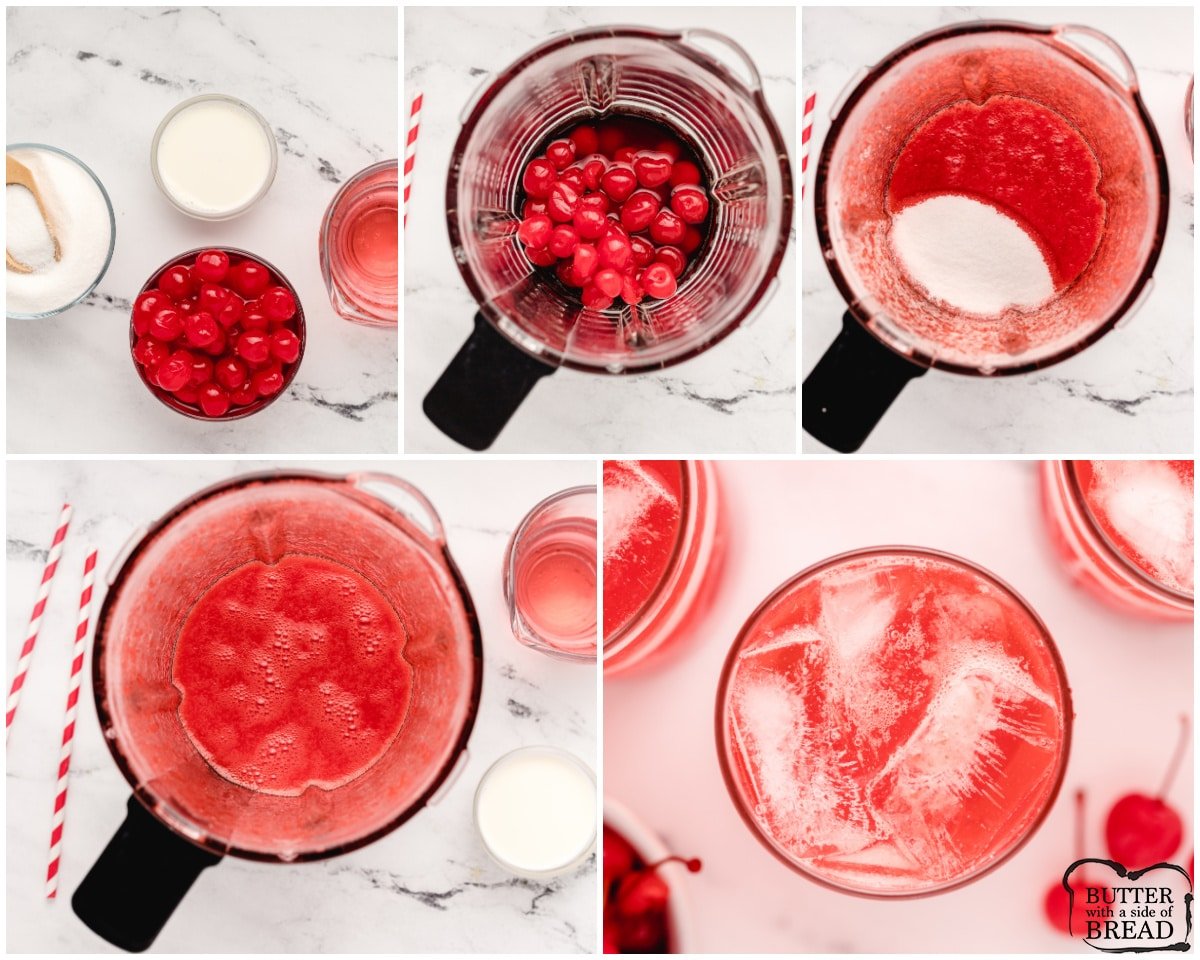 making homemade cherry syrup