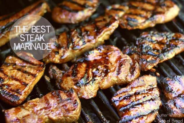 Steak marinade for the best steak of your life! Made with soy sauce, brown sugar, olive oil, ginger and garlic; you'll never taste a better steak marinade!