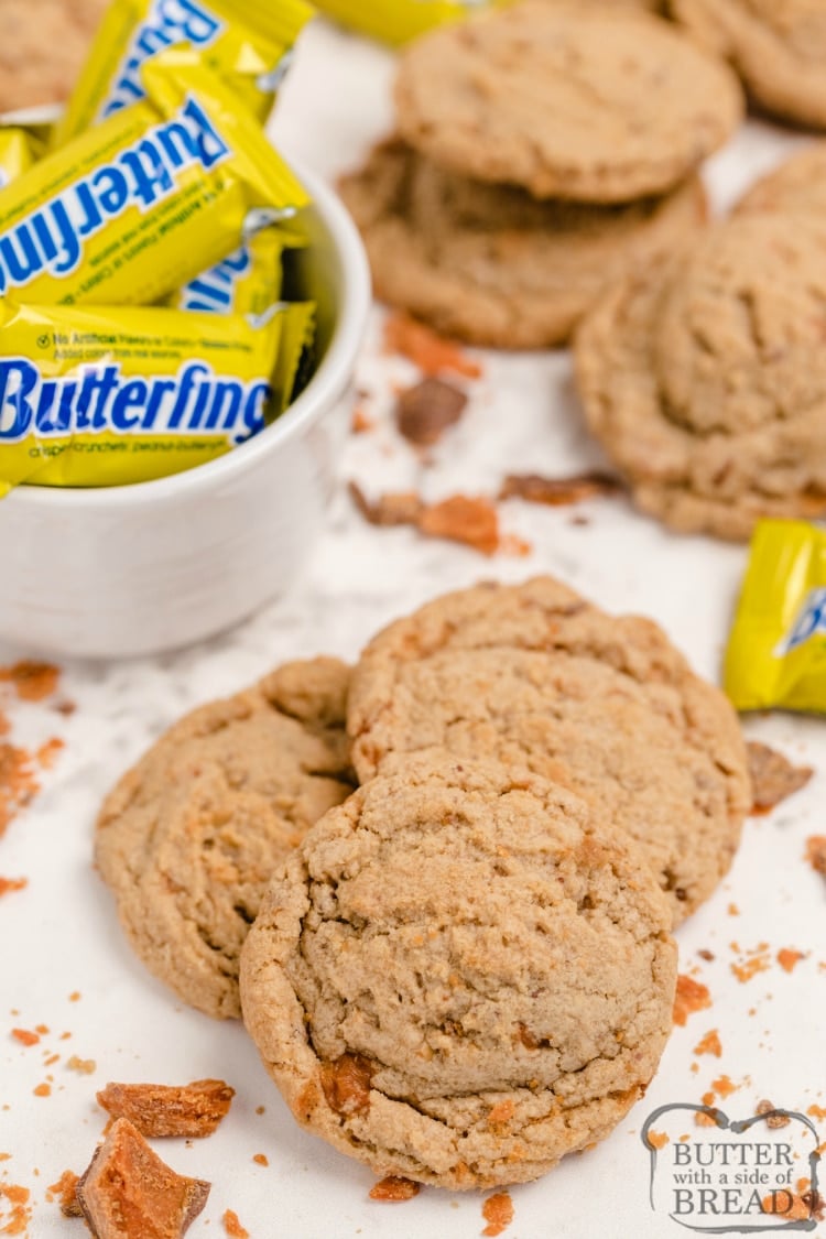 Peanut Butter Butterfinger Cookies