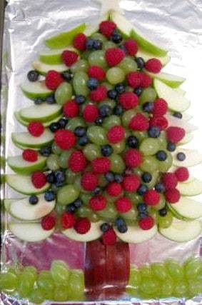 fruit tray christmas tree