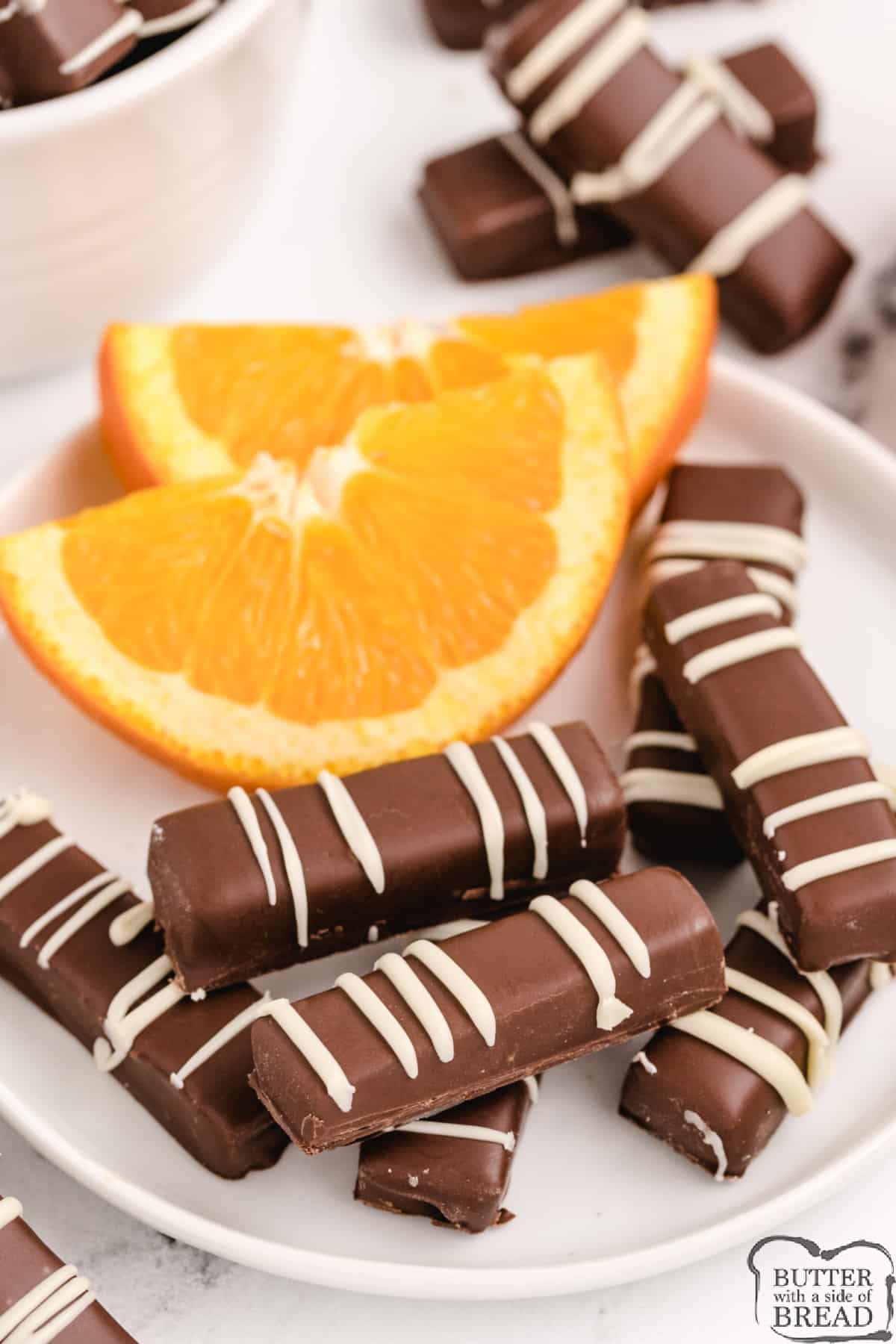 Chocolate Orange candy sticks