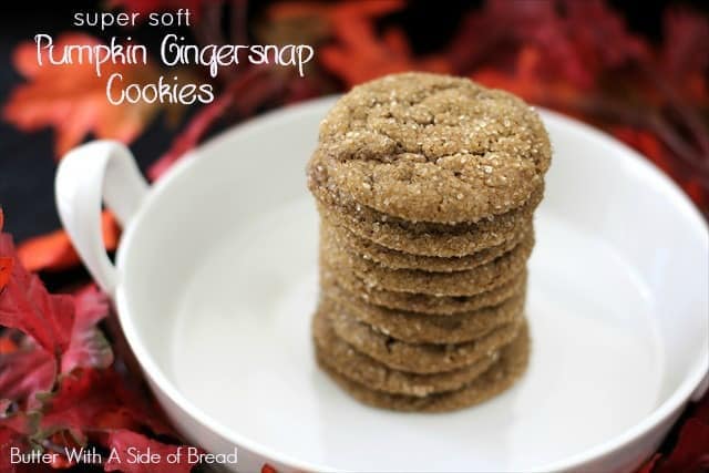 Soft Pumpkin Gingersnap Cookies combine all your favorite holiday spices with the amazing taste and texture of pumpkin, to create cookie perfection!