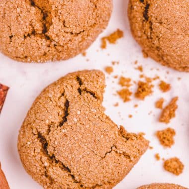 bite out of a pumpkin gingersnap cookie