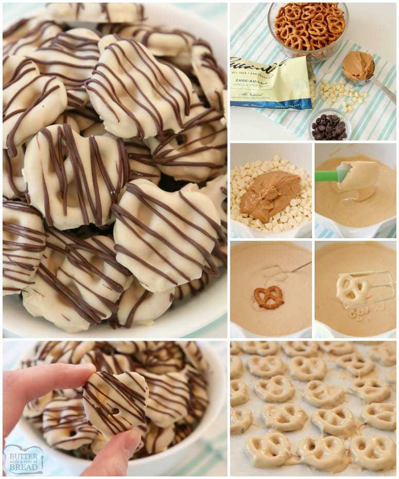 Peanut Butter Pretzels are made with 4 simple ingredients and they're completely amazing! Easy treats made with peanut butter, pretzels, and chocolate & perfect for anytime!