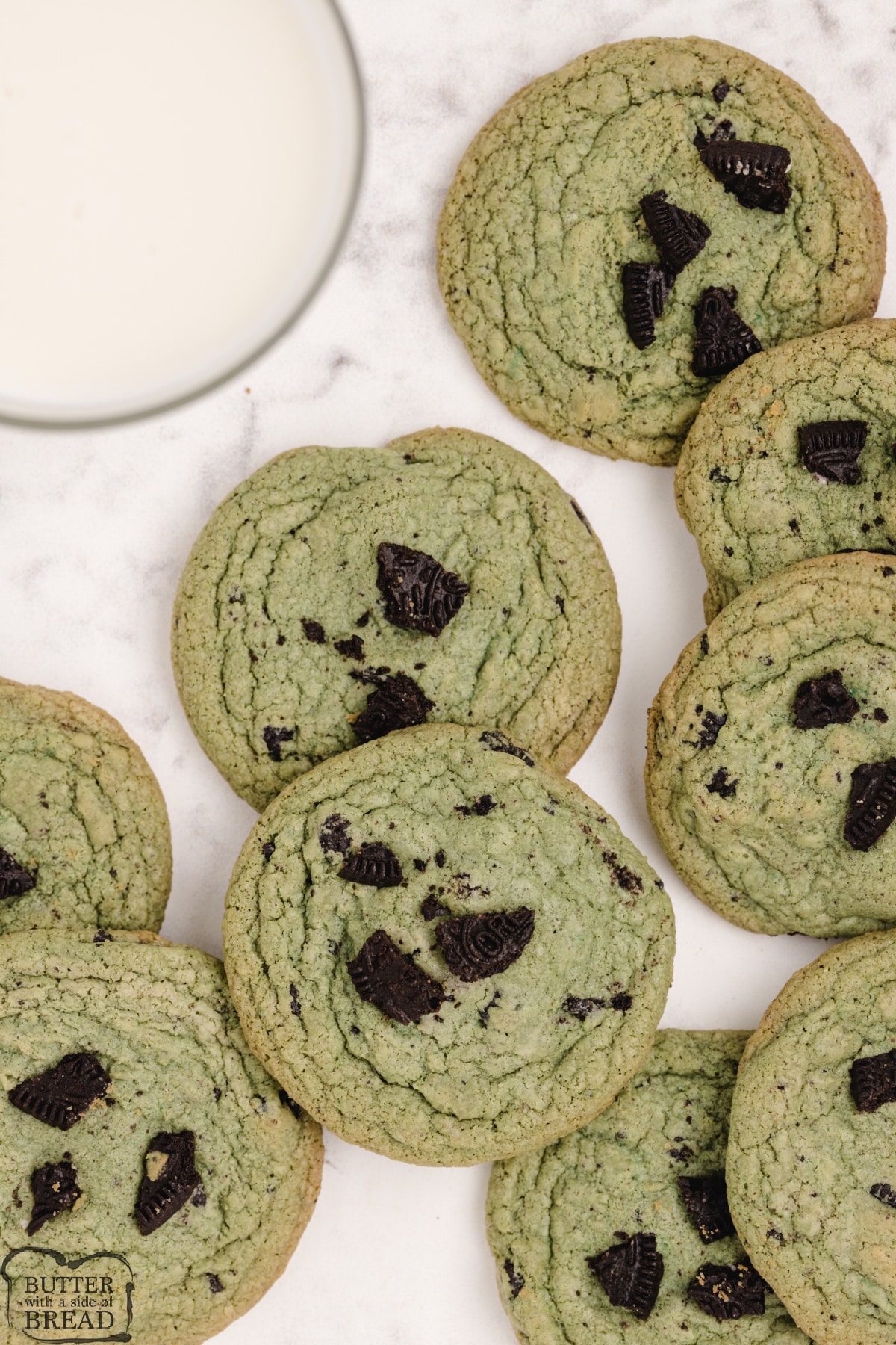 Mint cookies with Oreo pudding mix