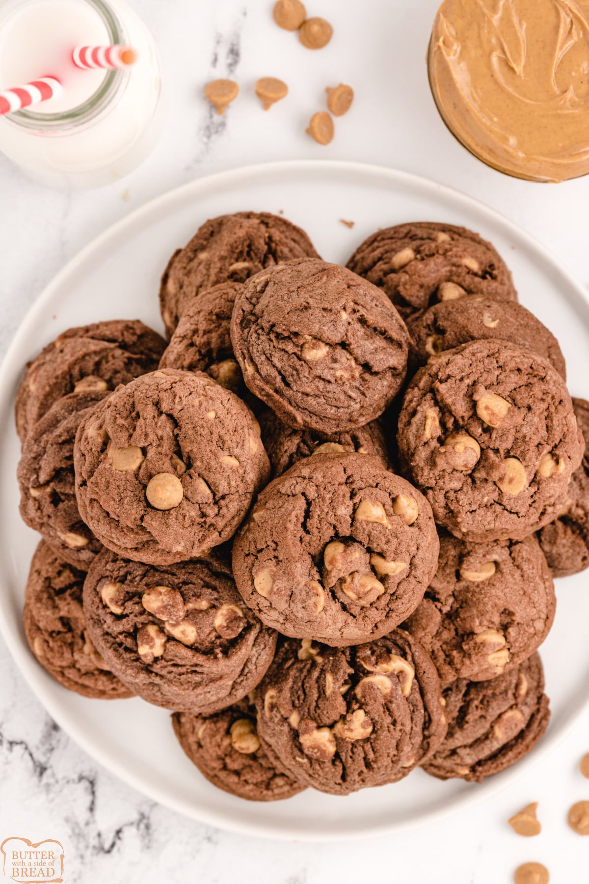Chocolate pudding cookies with Reese's chips