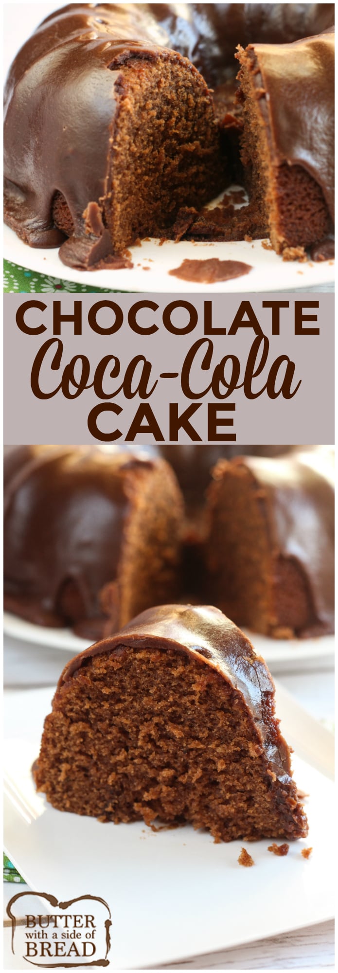 Chocolate Coca-Cola Cake is made with soda, buttermilk and marshmallow creme! This chocolate cake is moist, delicious and turns out perfectly every time!