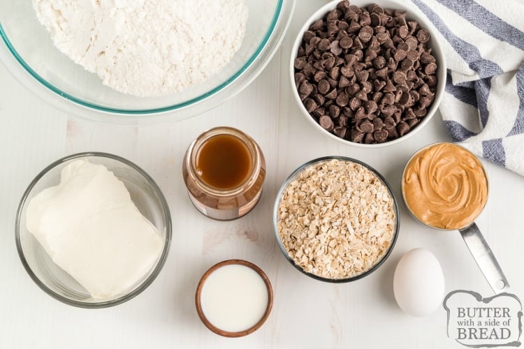 Ingredients in Chocolate Caramel Peanut Butter Bars