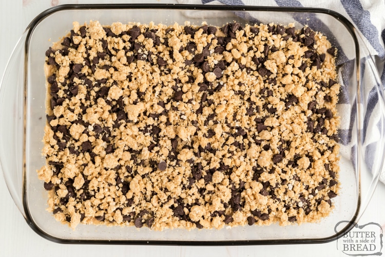 Cake mix dessert with chocolate, peanut butter, oatmeal and cream cheese
