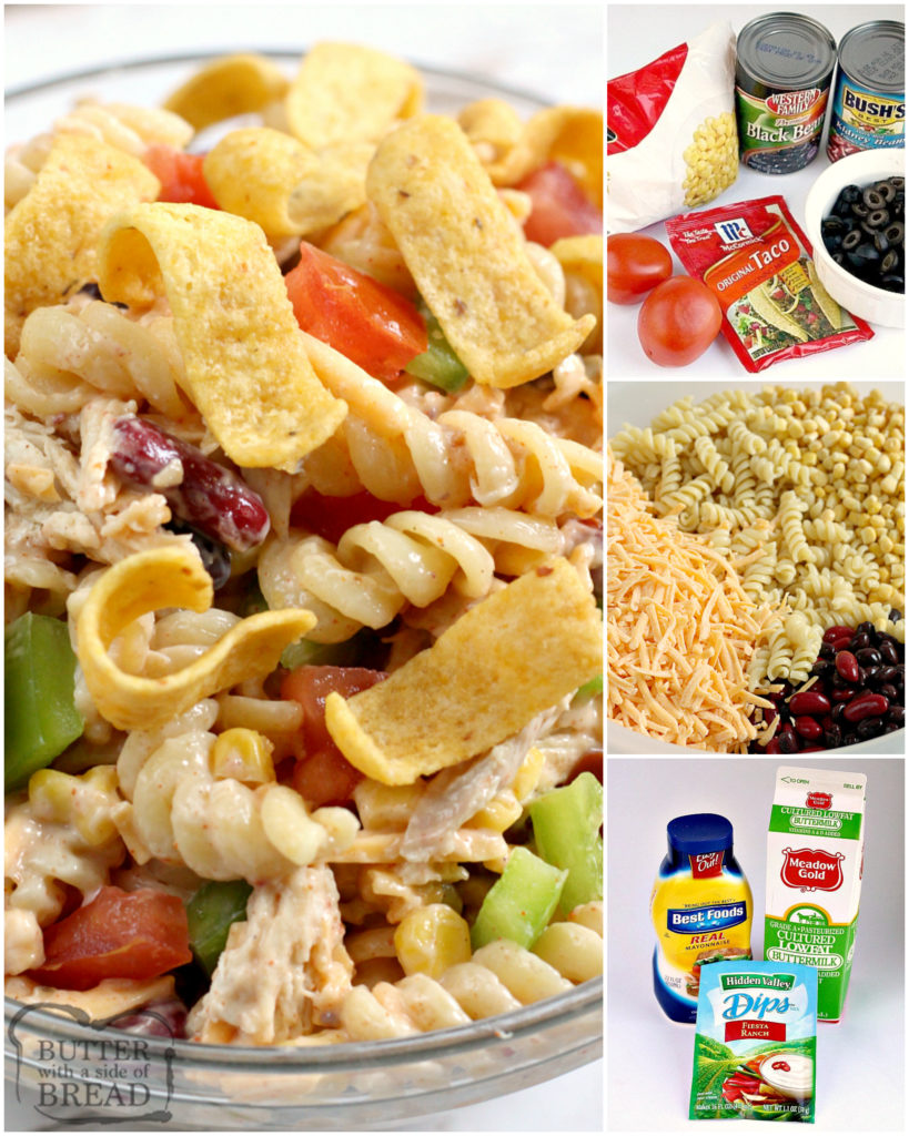 FIESTA RANCH CHICKEN PASTA SALAD - Butter with a Side of Bread