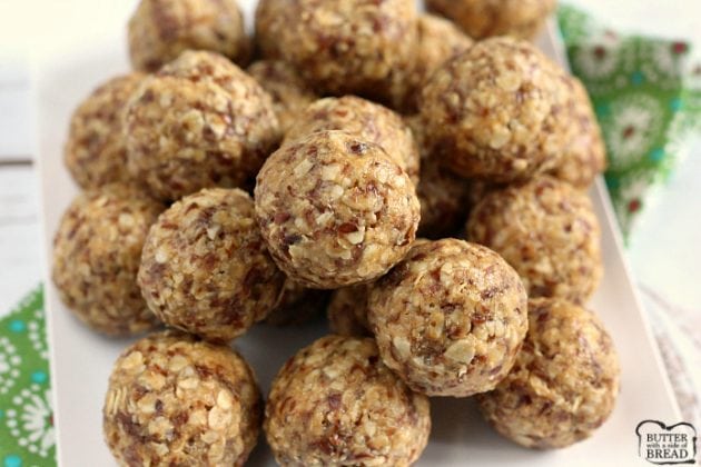 OATMEAL PEANUT BUTTER PROTEIN BALLS - Butter with a Side of Bread