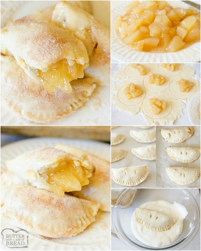 Apple Hand Pies are mini apple pies, no utensils needed! All the flakey crust and cinnamon apples wrapped up in a vanilla glaze held right in the palm of your hand. This will be the easiest, tastiest Hand Pie recipe you'll find!