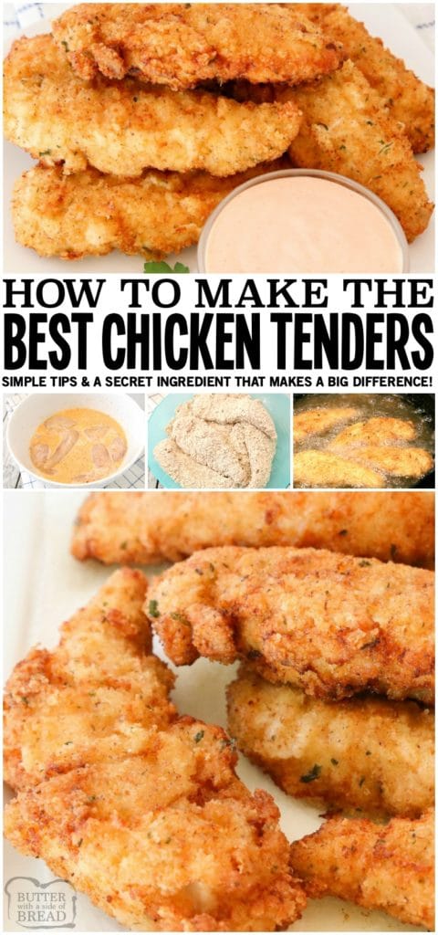 BEST CHICKEN TENDERS RECIPE - Butter with a Side of Bread