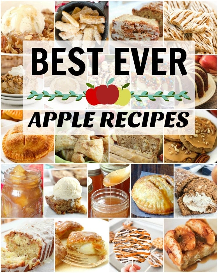 Tried & true incredible Apple Recipes that everyone enjoys! Featuring apple desserts, apple snacks, cookies, breads and more. Easy apple recipe for fall baking or any time of the year.