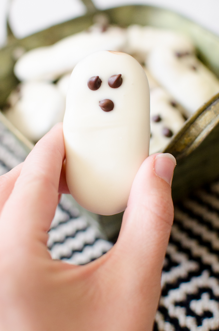 3 Ingredient Easy Ghost Halloween Cookies Butter with a Side of Bread