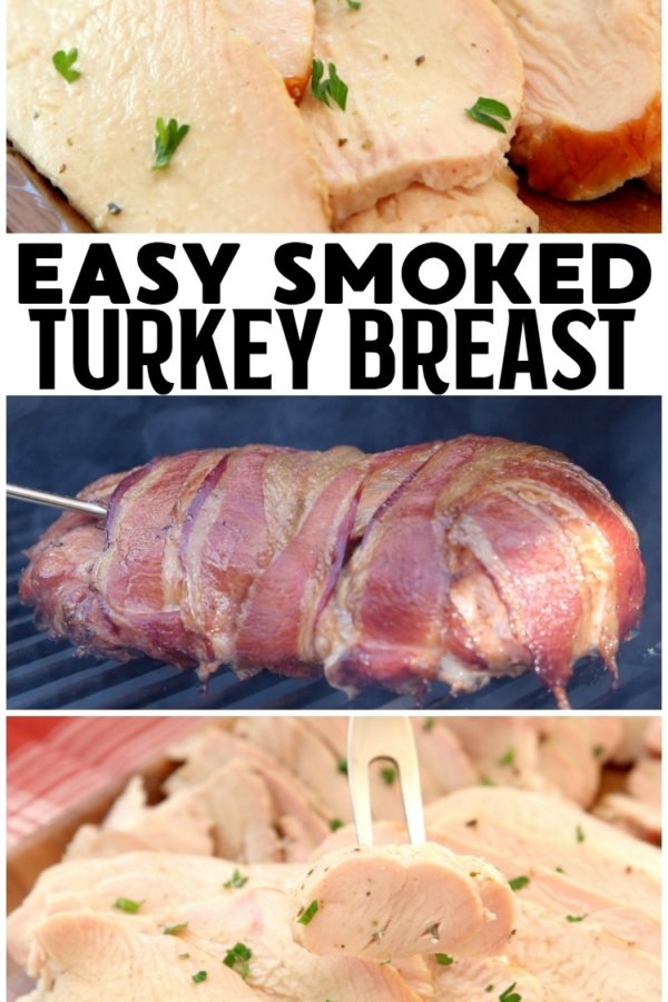 Easy Smoked Turkey Breast recipe made with just 4 ingredients! Simple method, no brining & results in moist & flavorful smoked turkey. #smoked #turkey #smokingmeat #smokingrecipes #traeger #turkeybreast #food #recipe #grill #grilling from BUTTER WITH A SIDE OF BREAD