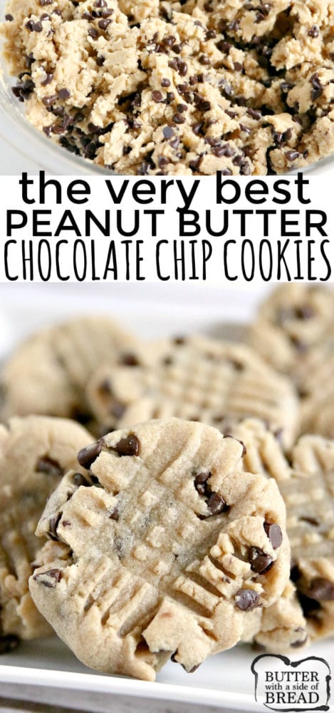 THE BEST PEANUT BUTTER CHOCOLATE CHIP COOKIES - Butter with a Side of Bread