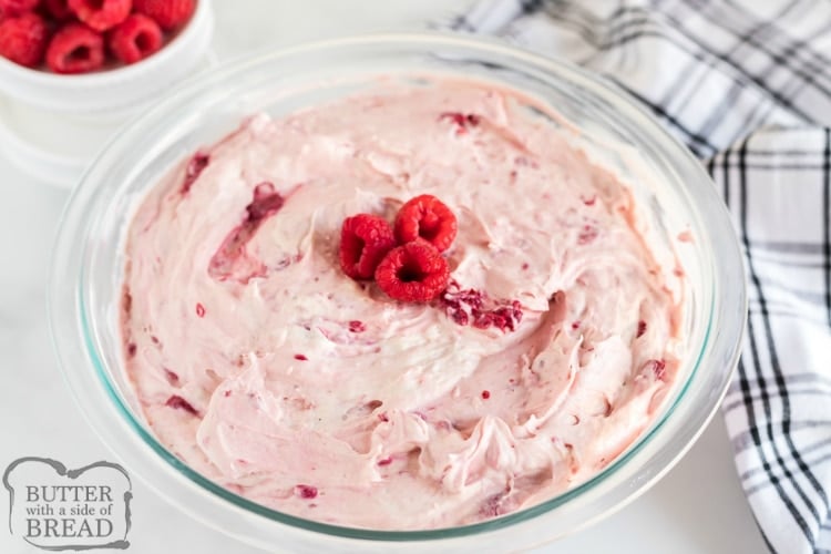 Raspberry Vanilla Jello Salad is one of the easiest jello recipes you will ever make and it is perfect as a side dish or a dessert. This recipe only requires 4 ingredients and 5 minutes to make and then it is immediately ready to serve!