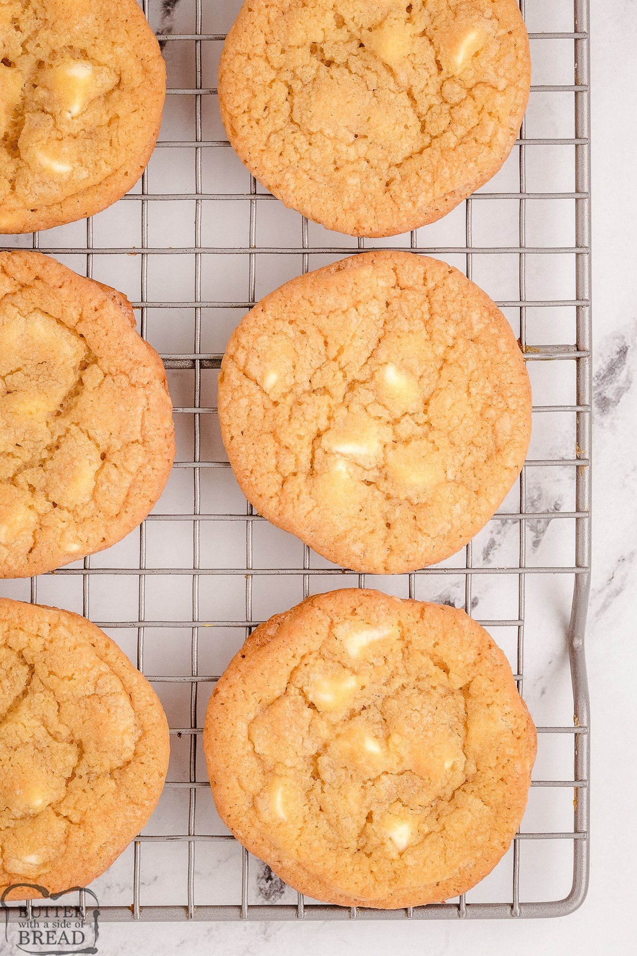 buttery crisp white chocolate cookies