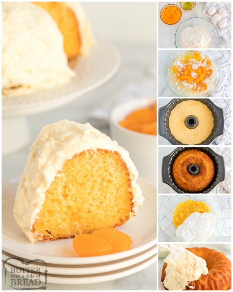 Step by step instructions on making a mandarin orange (pig pickin') cake 