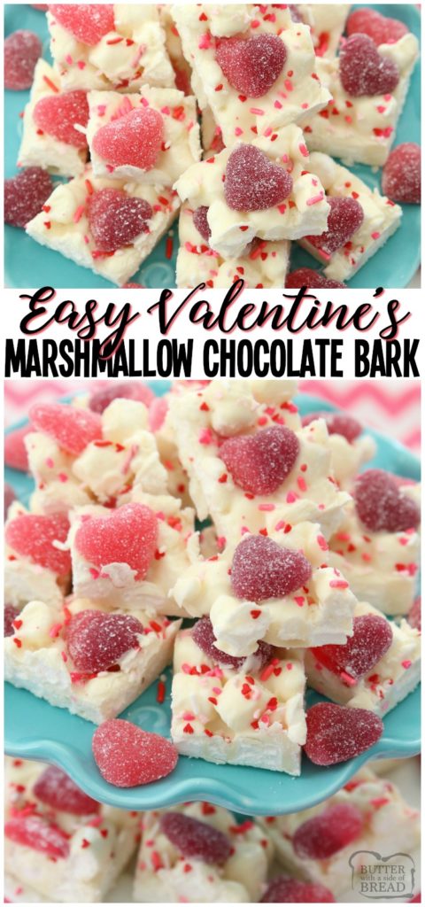 VALENTINES MARSHMALLOW CHOCOLATE BARK - Butter with a Side of Bread