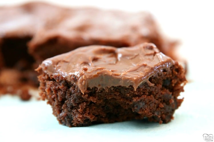 Best Classic Brownie Recipe made with basic ingredients and baked to fudgy, chocolate perfection! The easy chocolate frosting is amazing. These really are the BEST BROWNIES ever!