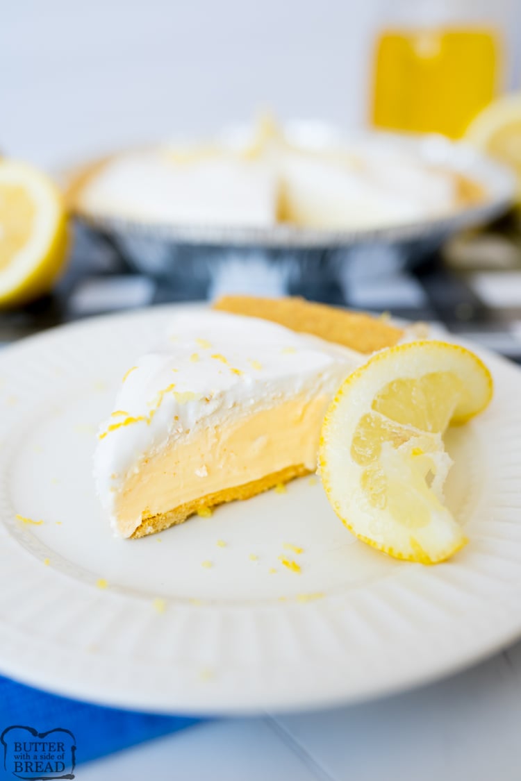 Lemon Icebox Pie is a quick an easy frozen lemon dessert. This pie has a classic tart lemonade flavor & is made from only FOUR simple ingredients! Simple to make and everyone loves this sweet, creamy lemon pie.