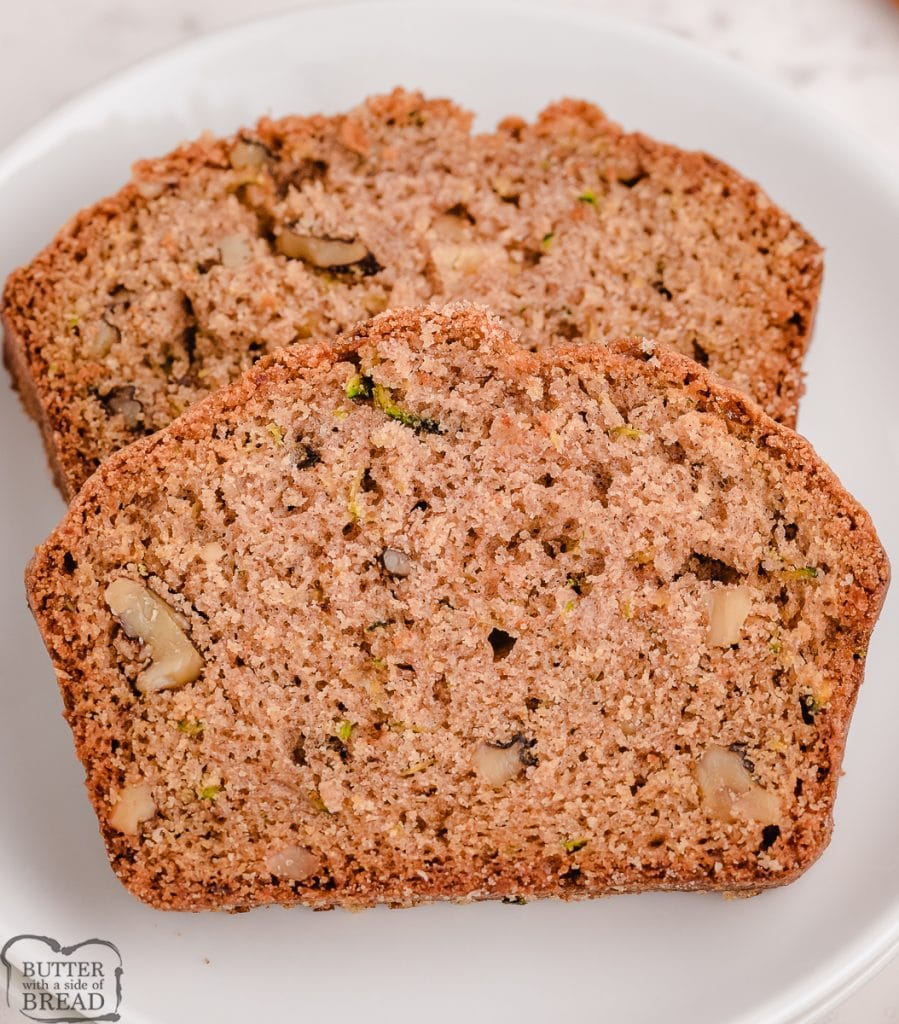 slices of zucchini bread with nuts