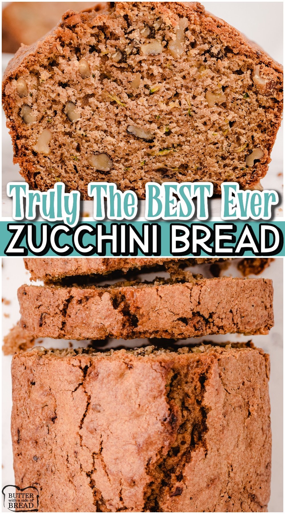 Our Best Ever Zucchini Bread recipe is a MUST TRY! This popular zucchini quick bread recipe is easy to make and has the perfect blend of delicious spices.