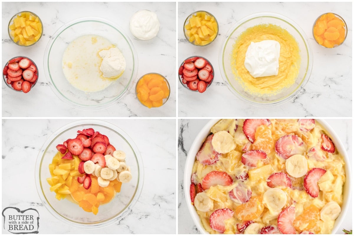 Step by step instructions on how to make Vanilla Orange Fruit Salad