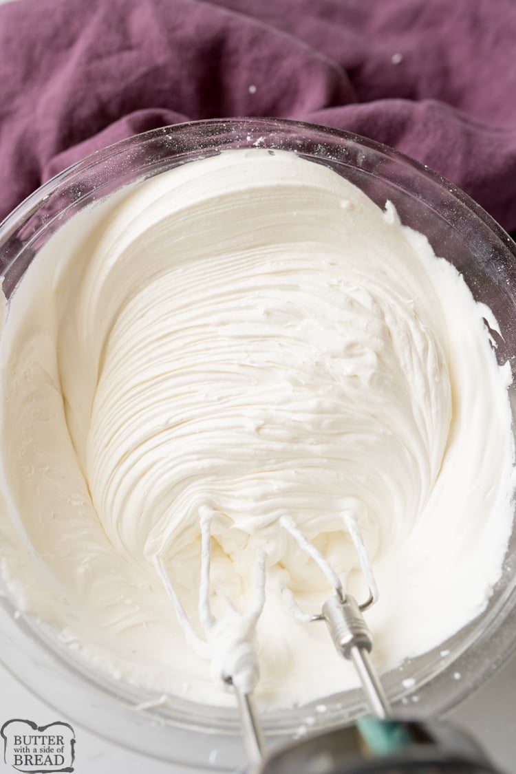 cream frosting for the strawberries and cream cake