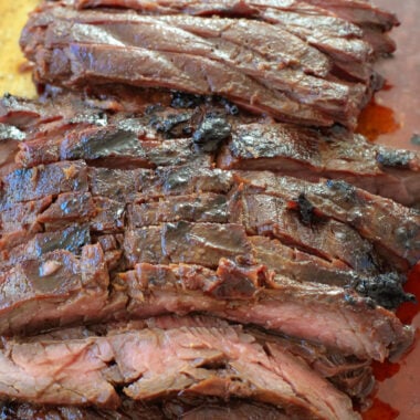 sliced marinated steak