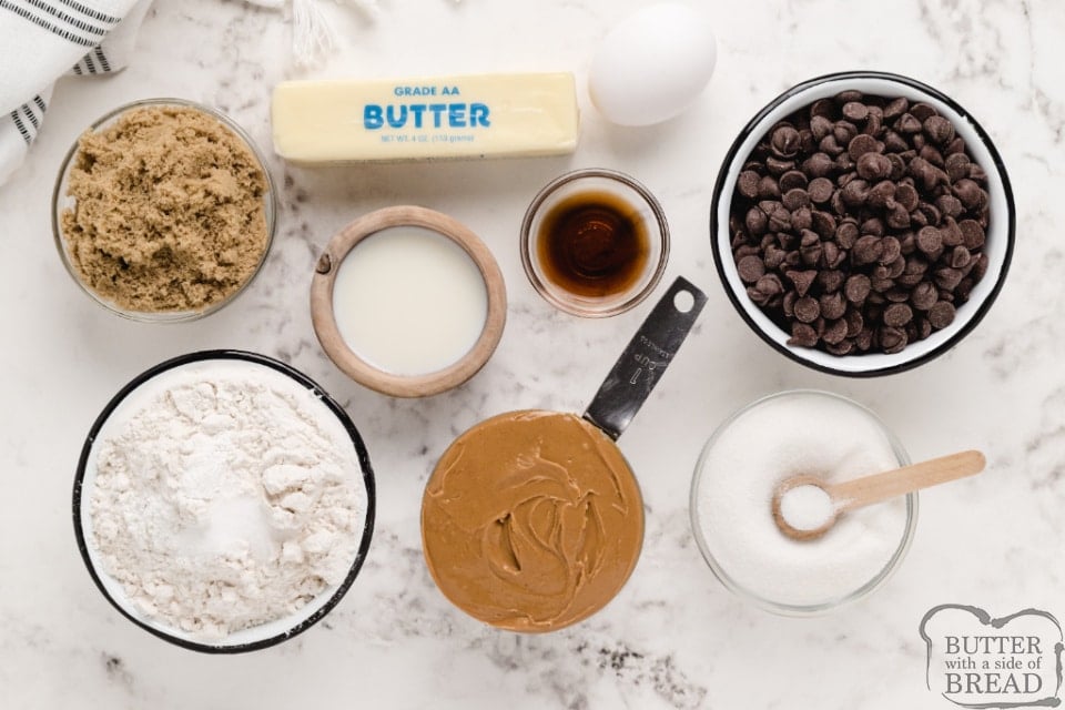 Ingredients in Peanut Butter Chocolate Chip cookies