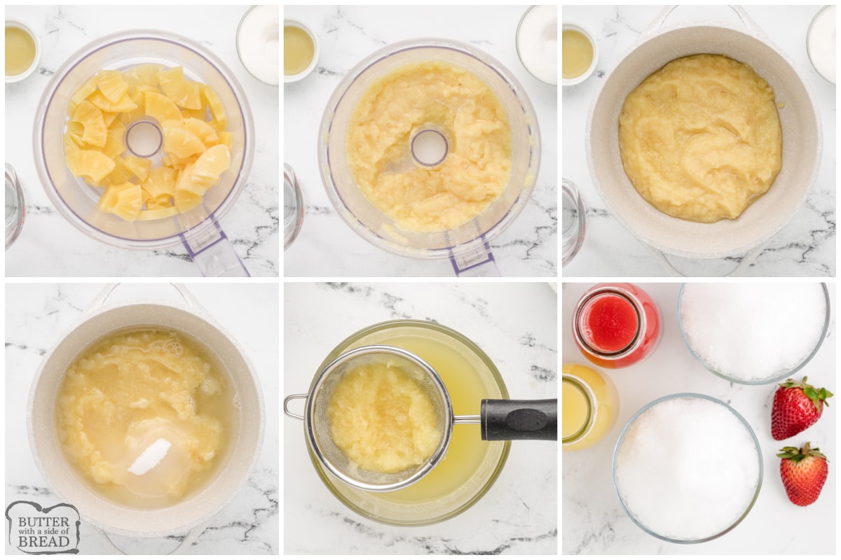Step by step instructions on how to make Pineapple Snow Cone Syrup