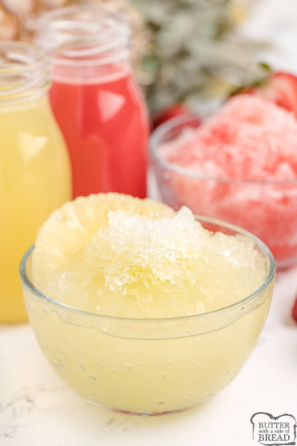 Homemade pineapple snow cone syrup