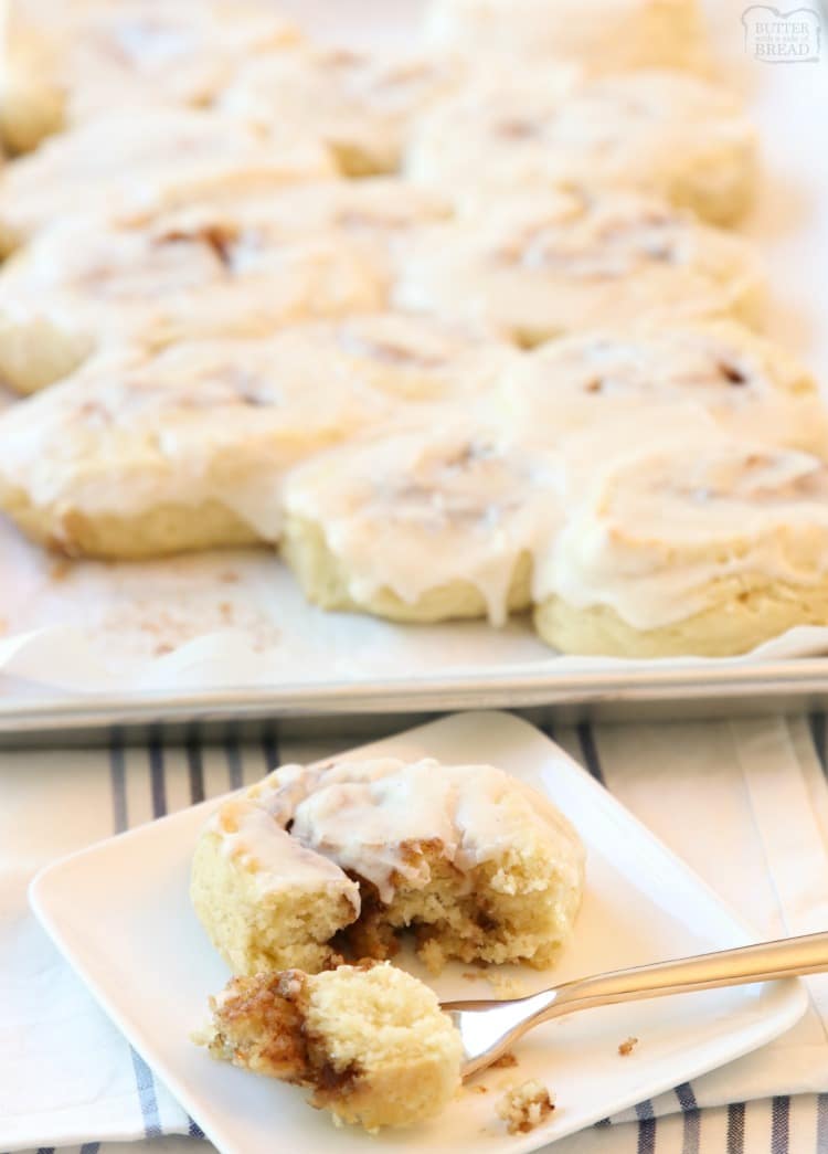 Cinnamon Rolls made with no yeast