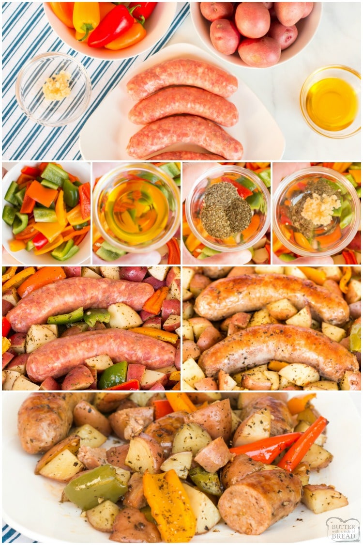 How to make sausage and peppers in the oven 