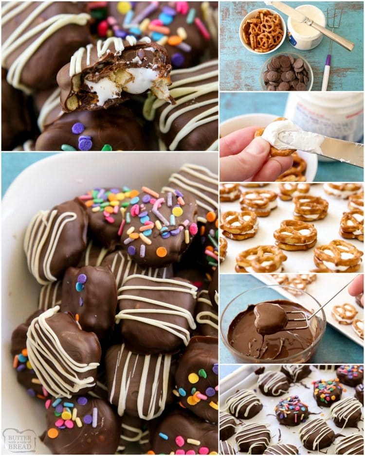 How to make marshmallow chocolate covered pretzels