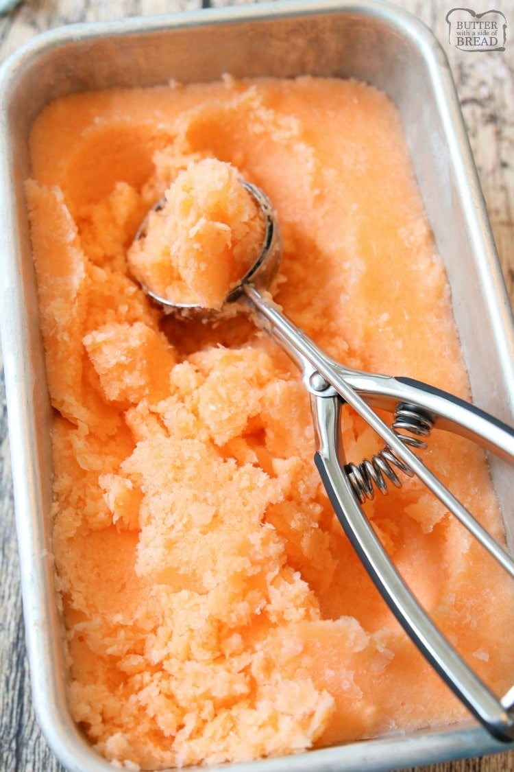 frozen orange sherbet