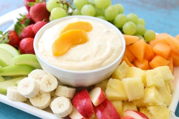 PEACHES AND CREAM FRUIT DIP - Butter with a Side of Bread