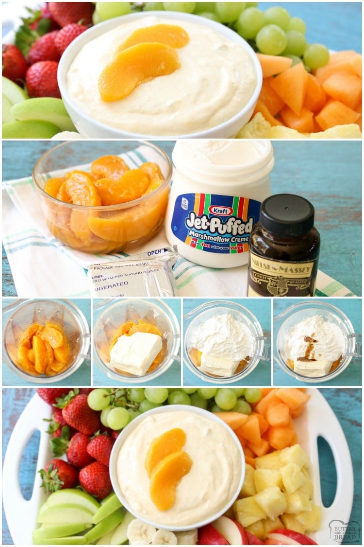 how to make easy fruit dip with cream cheese and marshmallow fluff