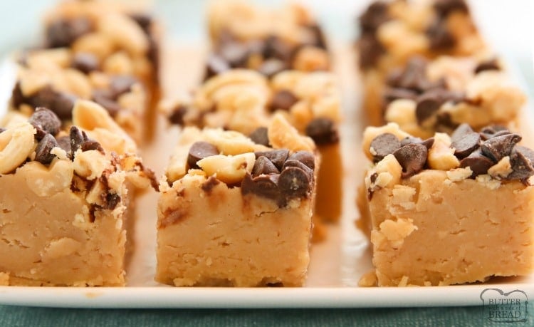 Quick & Easy Peanut Butter Fudge recipe that's done in minutes! Simple ingredients combined in the microwave for a fast, delicious peanut butter treat.