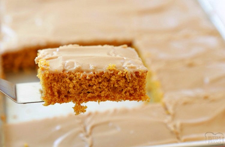 maple frosted pumpkin bars