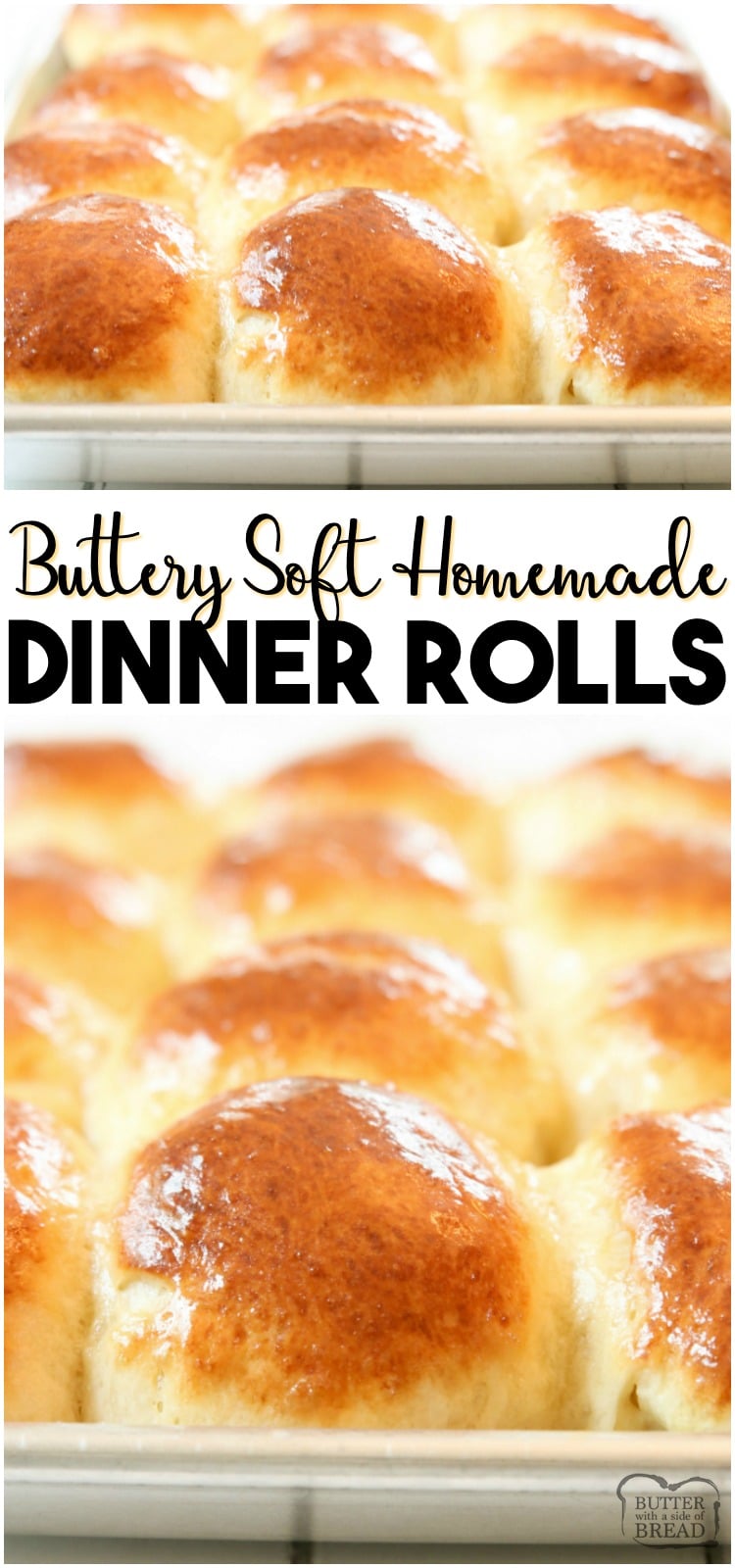 Easy Dinner Roll recipe perfect for procrastinators! Done in just over an hour, these buttery soft dinner rolls are the perfect addition to dinner.