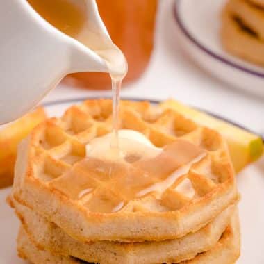 apple cider syrup recipe on waffles
